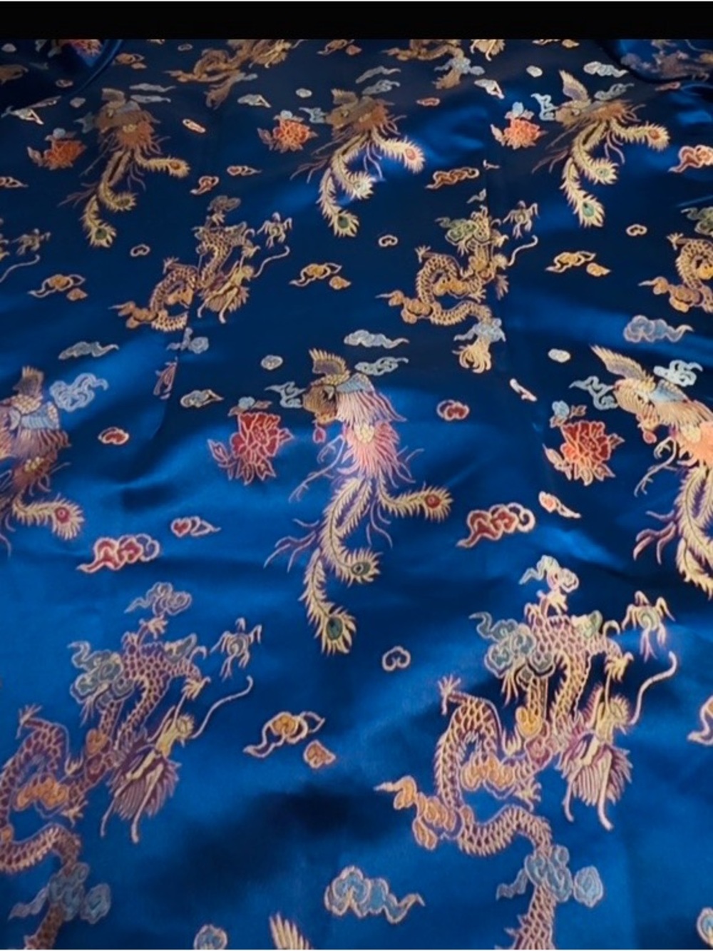 Elegant Cheongsam qipao w/floral dragon brocade, barely used - Picture 9 of 11
